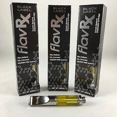 Black Label 500mg FlavRx Co2 Oil Cartridge